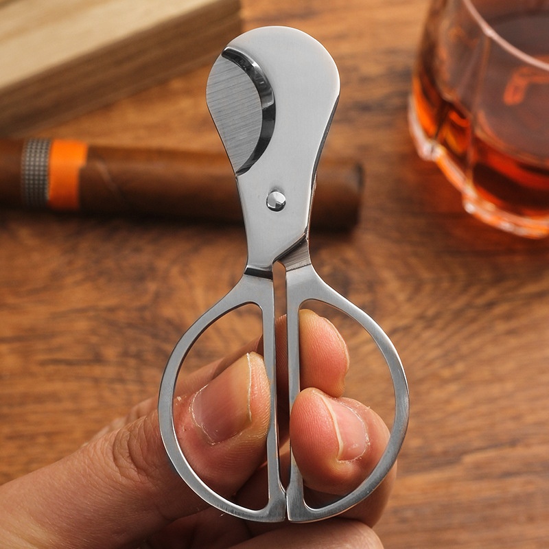 Smoking & Vaping Accessories - Stainless Steel Cigar Cutter Portable Cigar